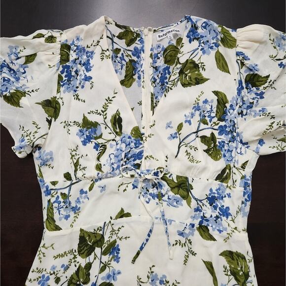 Reformation Mya Riviera Floral Mini Dress Size 10 - Picture 3 of 9